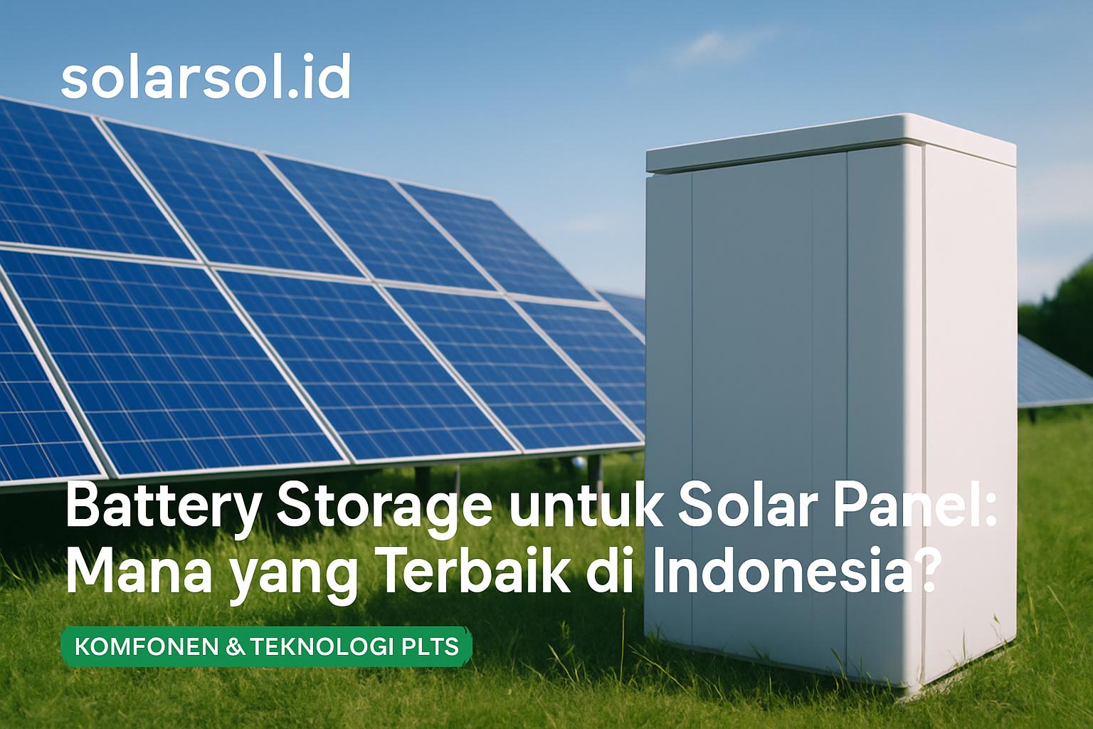 Battery Storage untuk Solar Panel: Mana yang Terbaik di Indonesia?