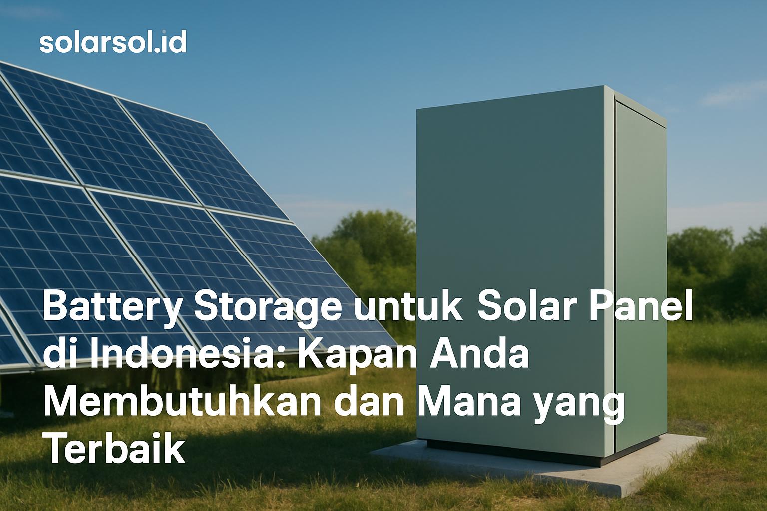 Battery Storage untuk Solar Panel di Indonesia: Kapan Anda Membutuhkan dan Mana yang Terbaik