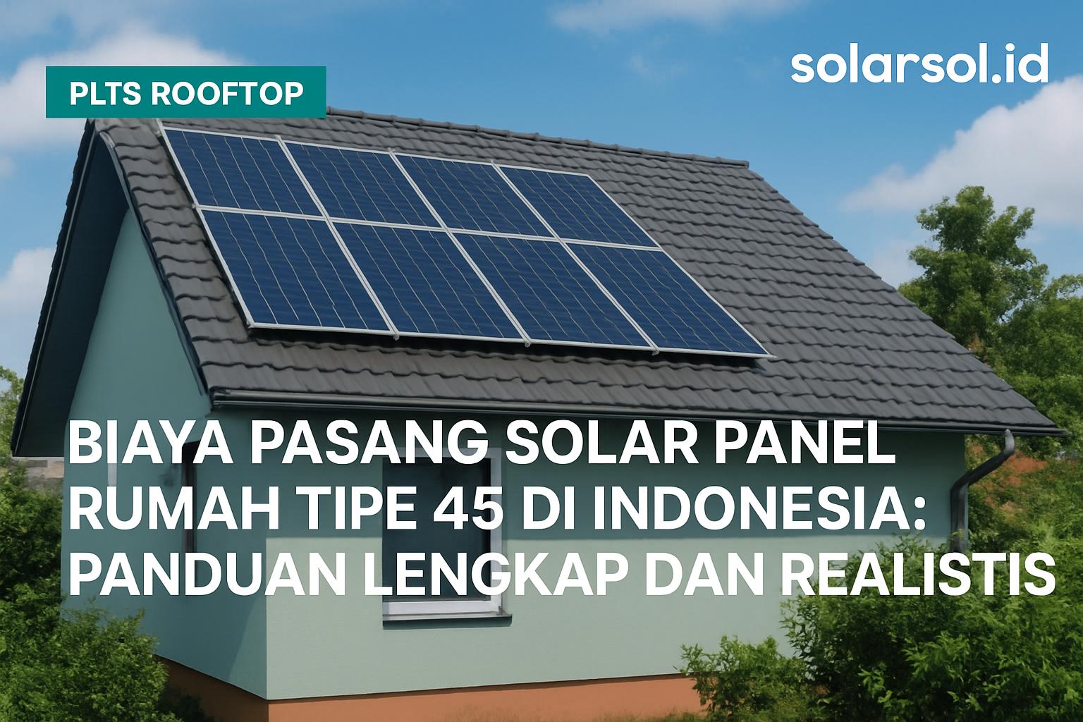 Biaya Pasang Solar Panel Rumah Tipe 45 di Indonesia: Panduan Lengkap dan Realistis