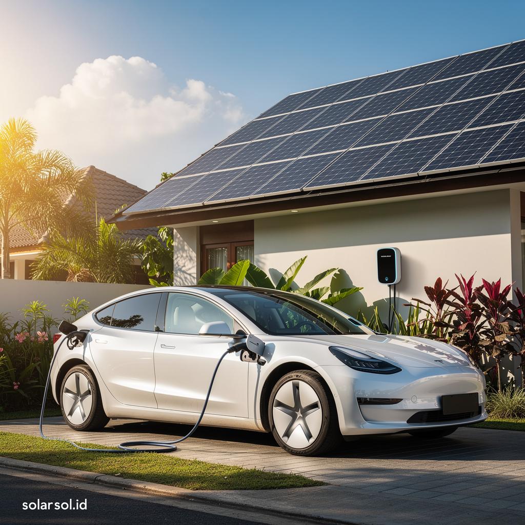 EV charging station tenaga surya untuk gedung, mal, dan kawasan industri di Indonesia