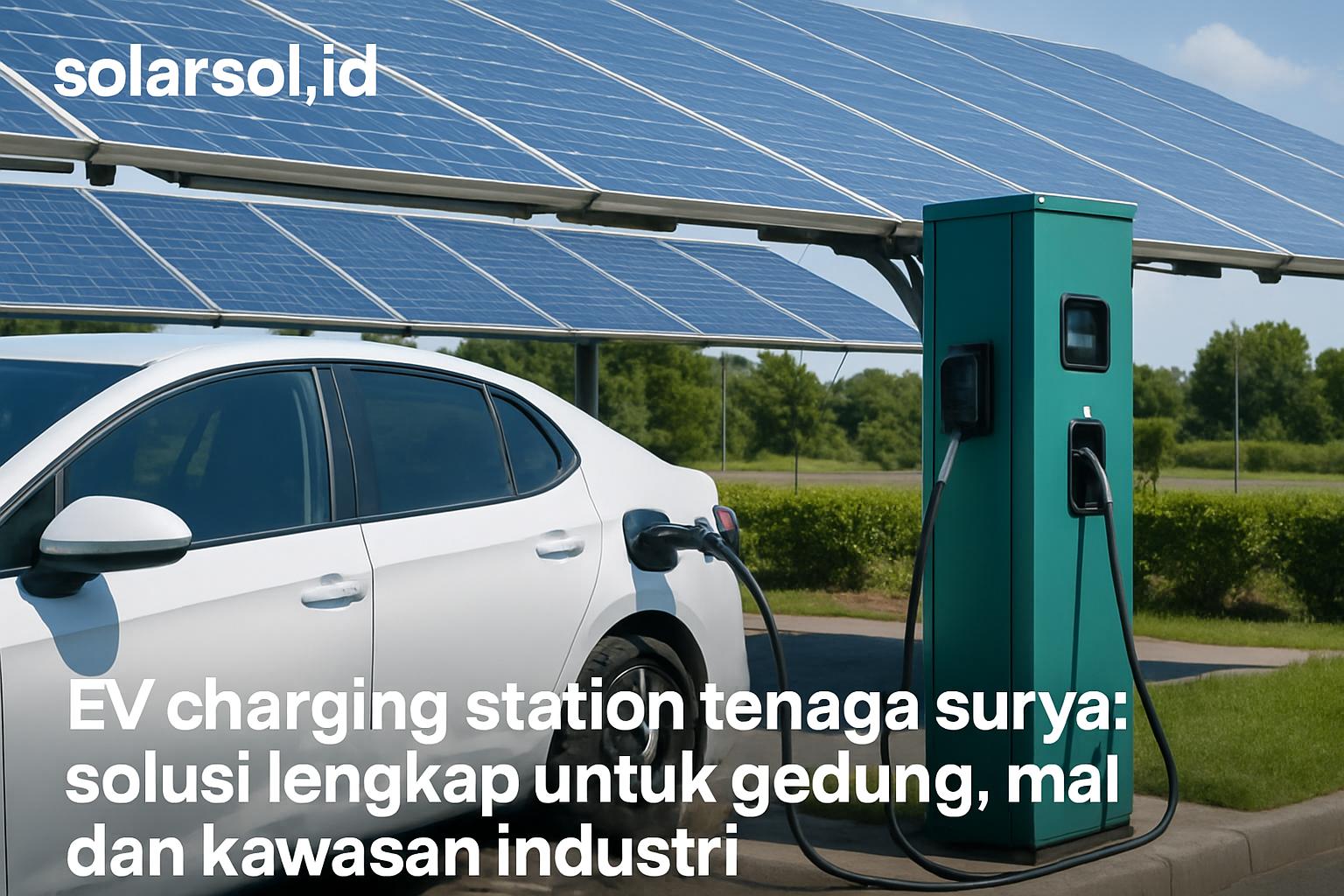 EV charging station tenaga surya untuk gedung, mal, dan kawasan industri di Indonesia
