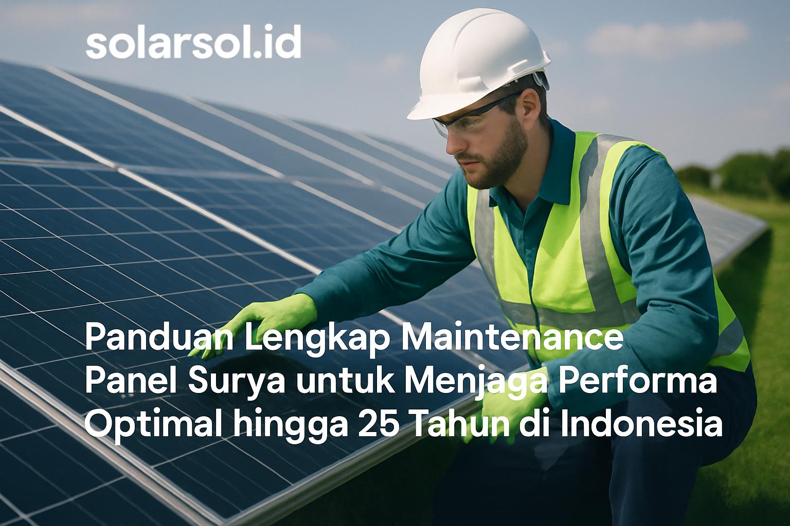 Panduan Lengkap Maintenance Panel Surya untuk Menjaga Performa Optimal hingga 25 Tahun di Indonesia