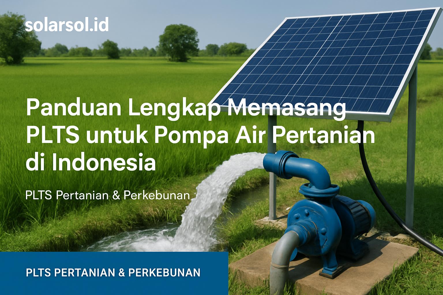 Memasang PLTS untuk Pompa Air Pertanian di Indonesia