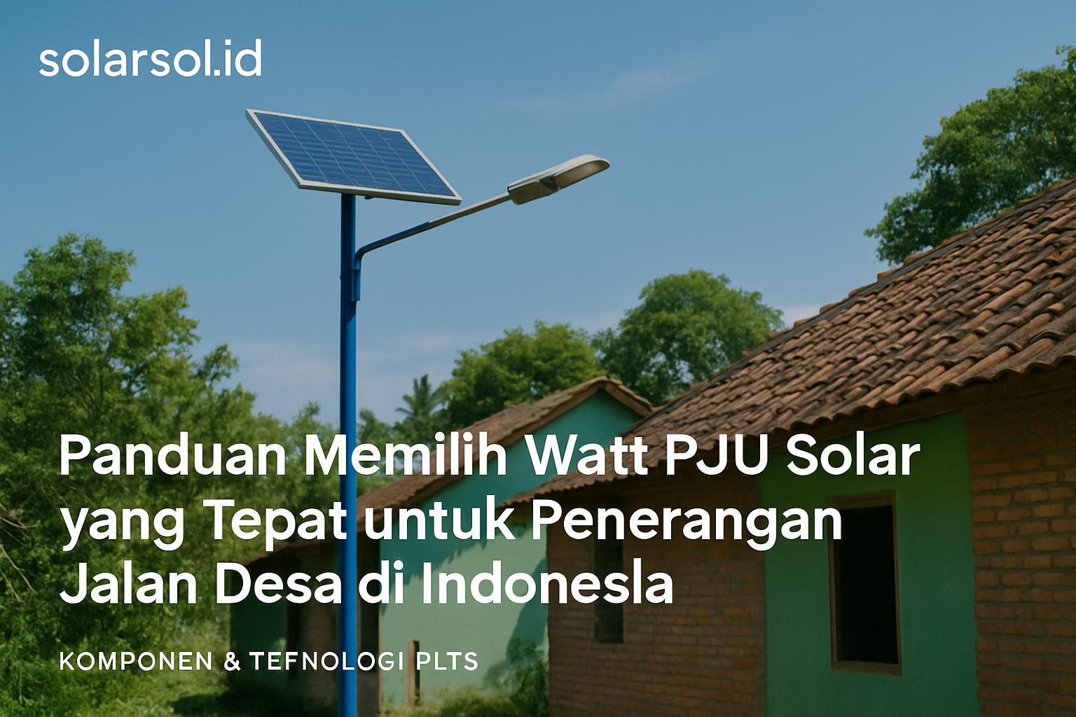 Panduan Memilih Watt PJU Solar yang Tepat untuk Penerangan Jalan Desa di Indonesia