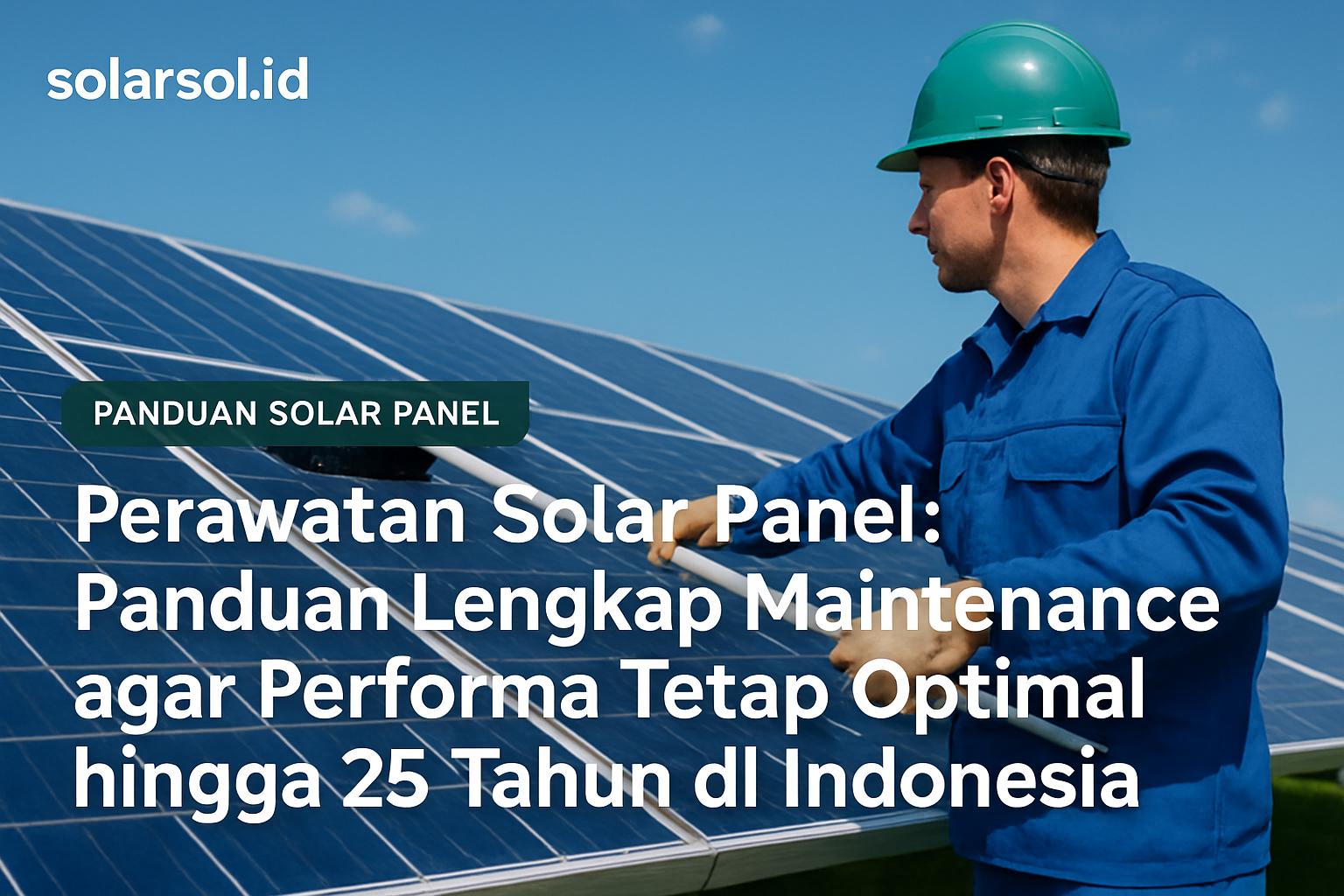 Perawatan Solar Panel: Panduan Lengkap Maintenance agar Performa Tetap Optimal hingga 25 Tahun di Indonesia