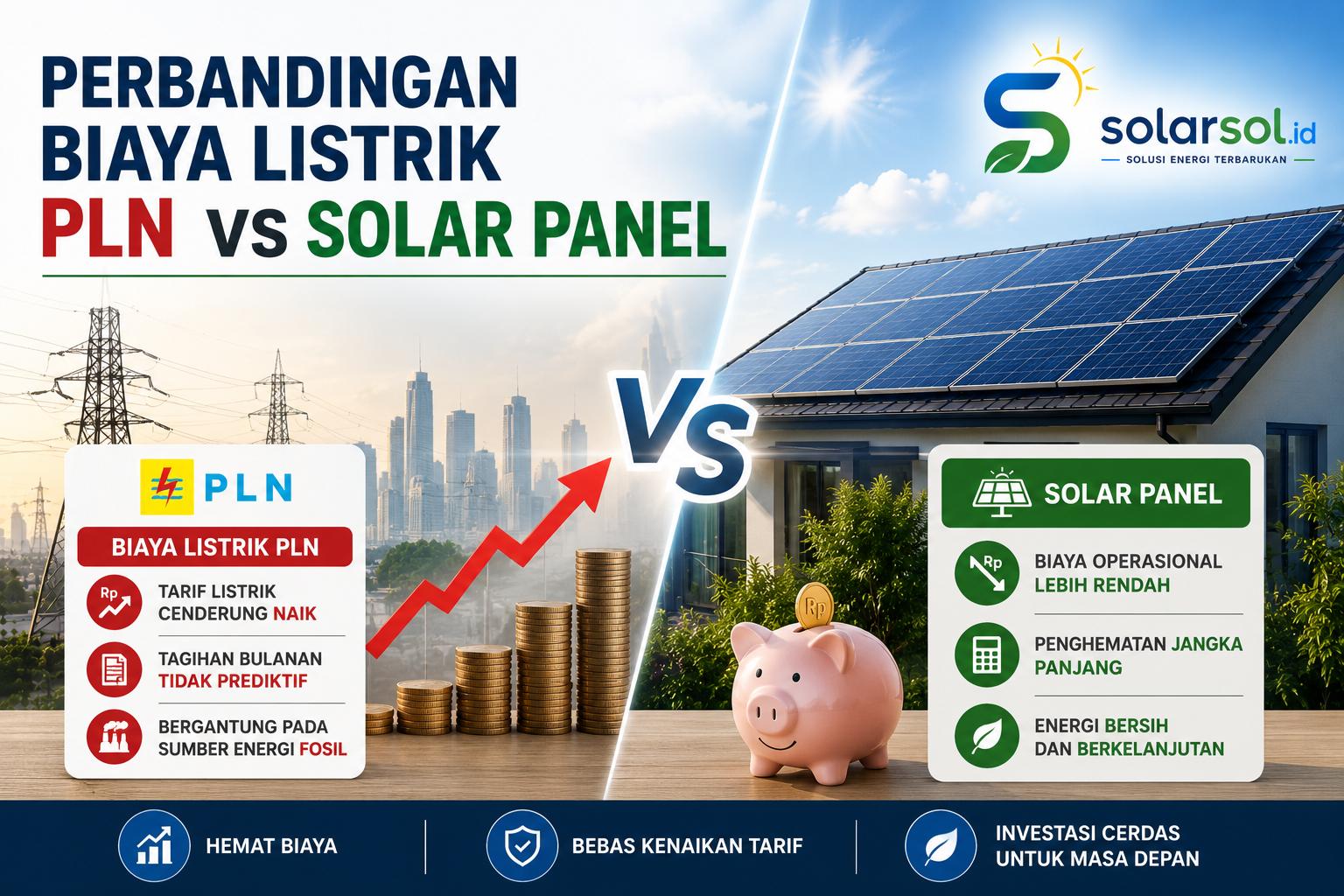 Perbandingan Biaya Listrik PLN vs Solar Panel: Mana Lebih Hemat untuk Rumah di Indonesia?