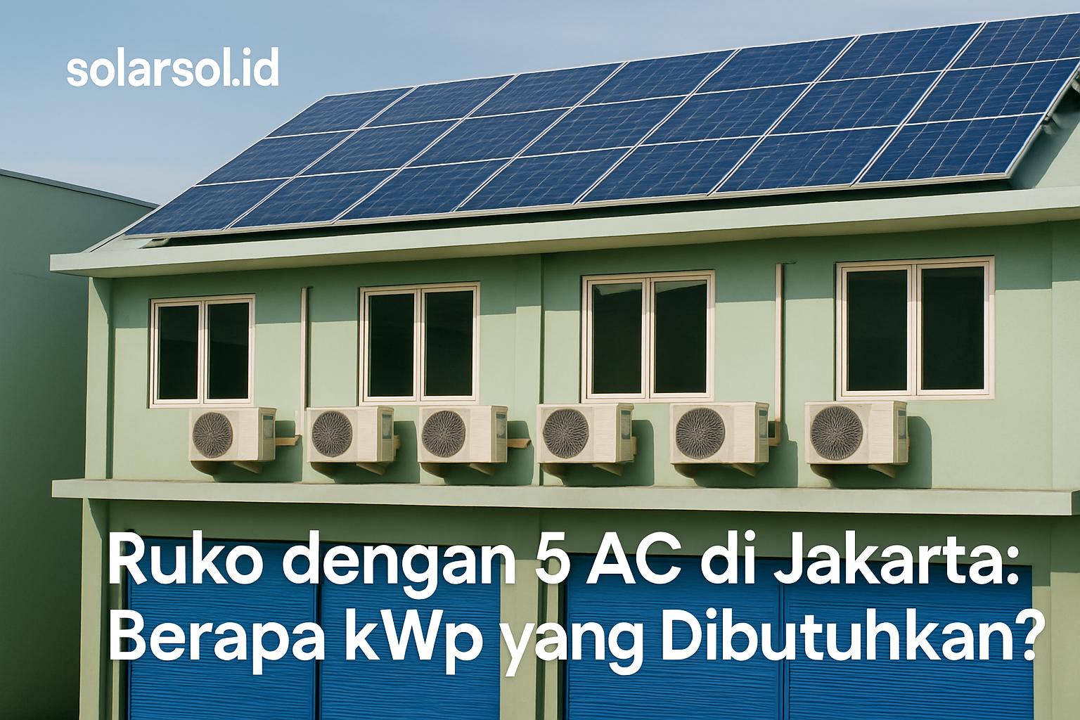 Ruko dengan 5 AC di Jakarta: Berapa kWp yang Dibutuhkan?