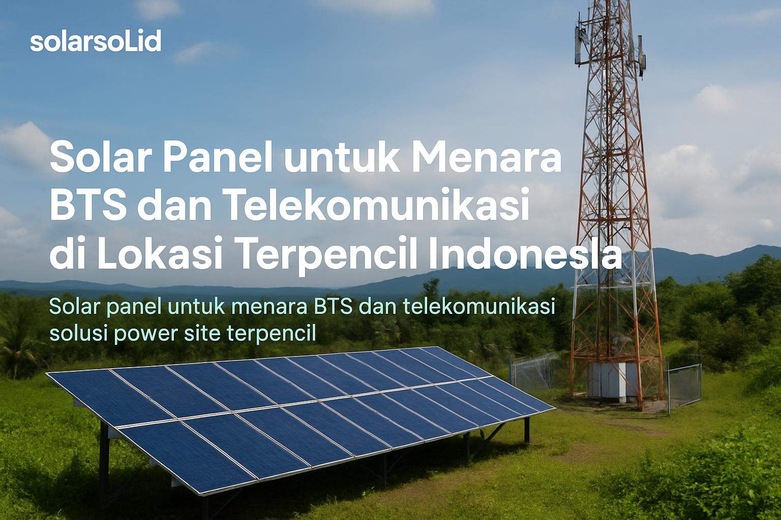 Solar Panel untuk Menara BTS dan Telekomunikasi di Lokasi Terpencil Indonesia