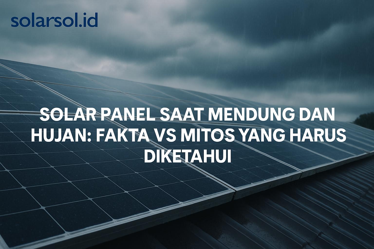 Solar Panel Saat Mendung dan Hujan: Fakta vs Mitos yang Harus Diketahui